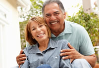 senior couple smiling
