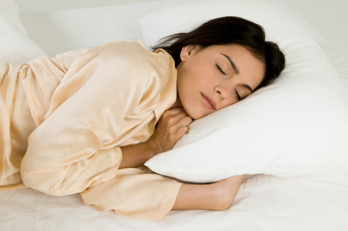 woman sleeping in bed