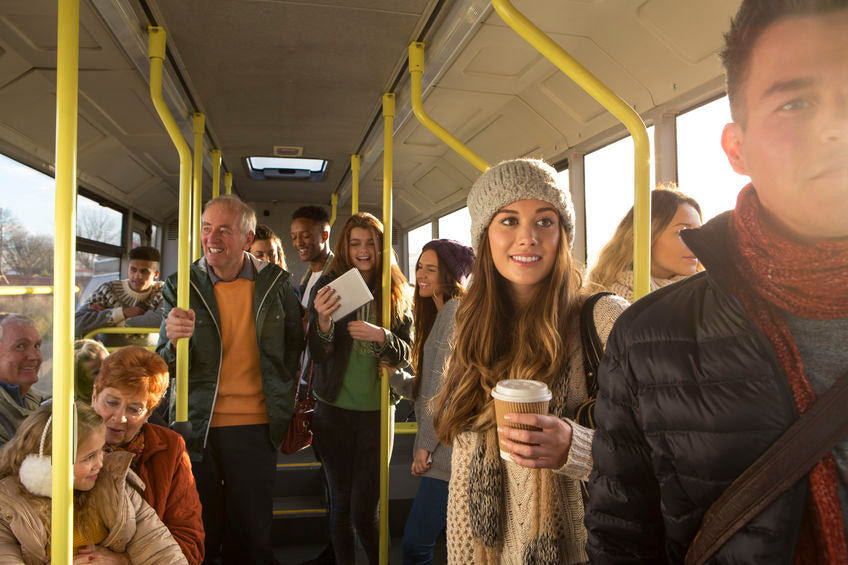 people on public transportation