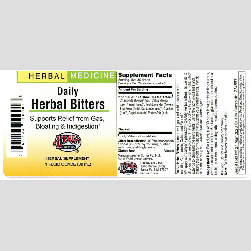 Daily Herbal Bitters Classic Liquid Extract (formerly Stomach Tonic™)